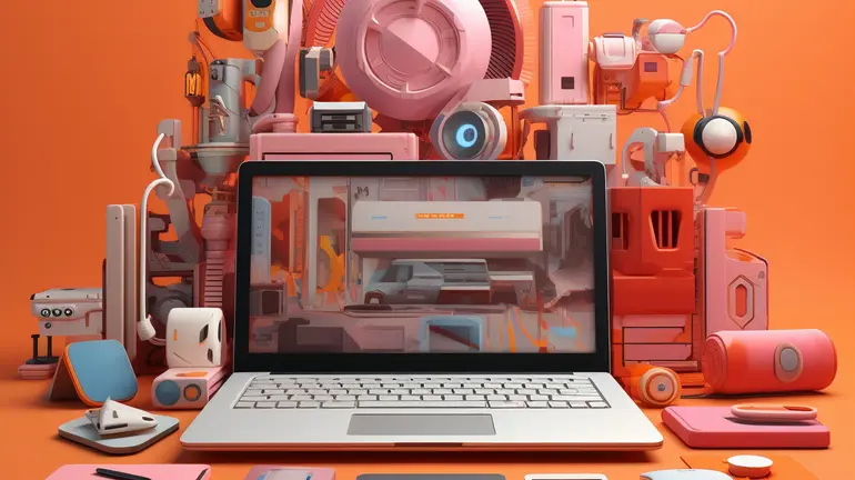 3d-workstation-with-computer-peripheral-devices